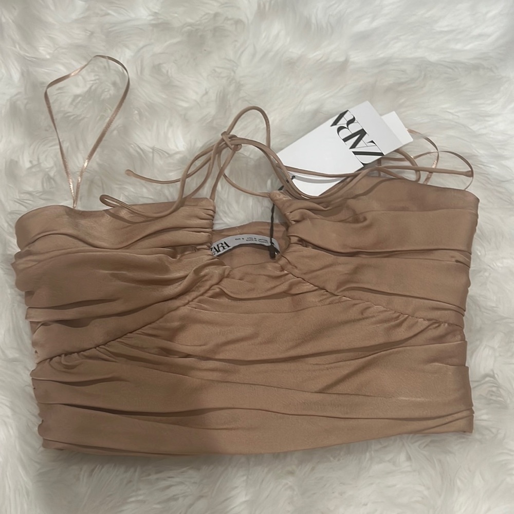 Zara cropped halter